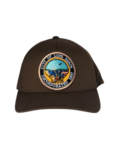 Brown Fitted Cap W/ City Seal