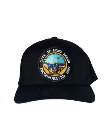 Black Fitted Hat W/ City Seal